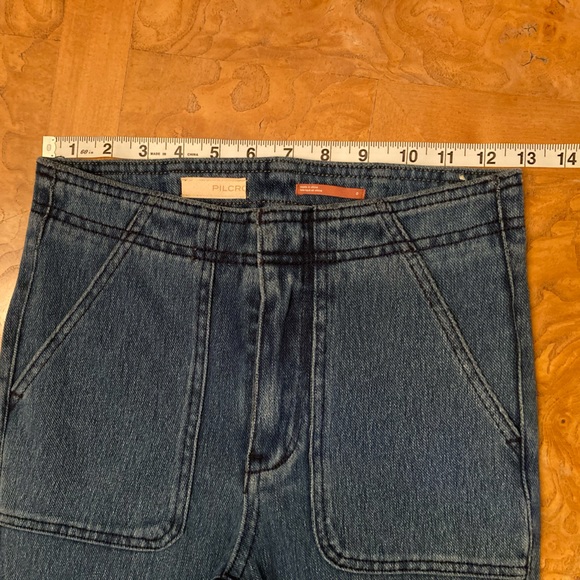 Pilcro Anthropologie High Rise trouser Boot Cut Jeans Blue Denim - size 0 - Picture 14 of 15
